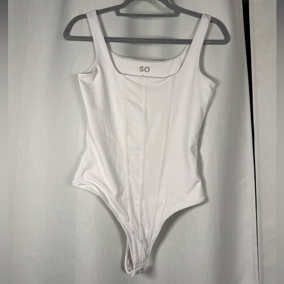 SO White Corset Sleeveless Bodysuit Small - Picture 6 of 6